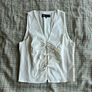 Tie front vest top